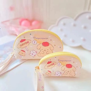 Japanese Style Cute Pacha Dog Cosmetic Bag Coin Purse Two-Piece Set Change Mobile Phone Portable Storage Bag Stationery Storage Bag