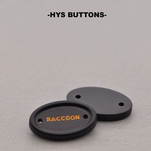 HYS BUTTONS new high quality resin logo oval collar logo decorative signs