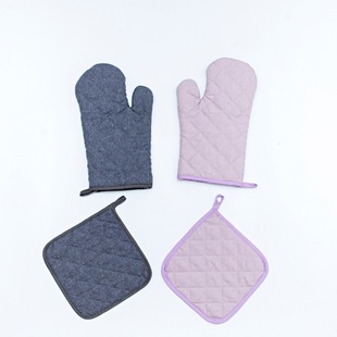 30cm Silicone Anti-scalding Gloves Thickened and Long Oven Microwave Oven Special Household Baking High Temperature Resistant Artifact Heat Insulation