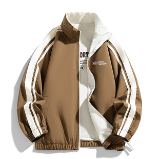 New American-style Double-sided Jacket Men's and Women's Top Fashionable Windproof Waterproof Casual Jacket for Young Students