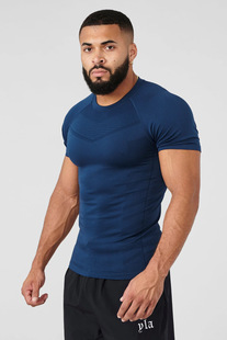 YOUNGLA Men's T-shirt Sports Fitness Quick-drying Breathable Stretch Fitness Clothes Jogger Outdoor Running Basketball Suit