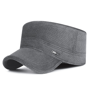 Middle-aged and old men's hat autumn and winter new adjustable flat cap thickened warm outdoor cold-proof ear protection cap