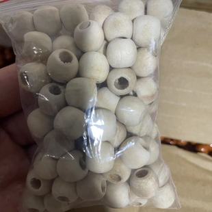 DIY Beads with Large Aperture Beads 10mm Separated Beads Peach Wood Beads Round Beads Flower Stem Set Beads for Chinese Knot Thick Thread
