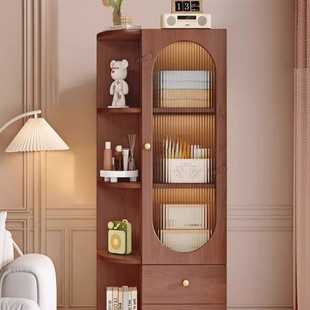 Solid Wood Bookcase Simple Modern Balcony Bookshelf Storage Window Sill Corner Cabinet Living Room Window Side Cabinet Storage Cabinet