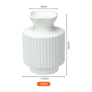 Modern Imitation Ceramic Plastic Vase Creative White Reed Grass Flowers Advanced Sense Hotel Household Products Ornaments