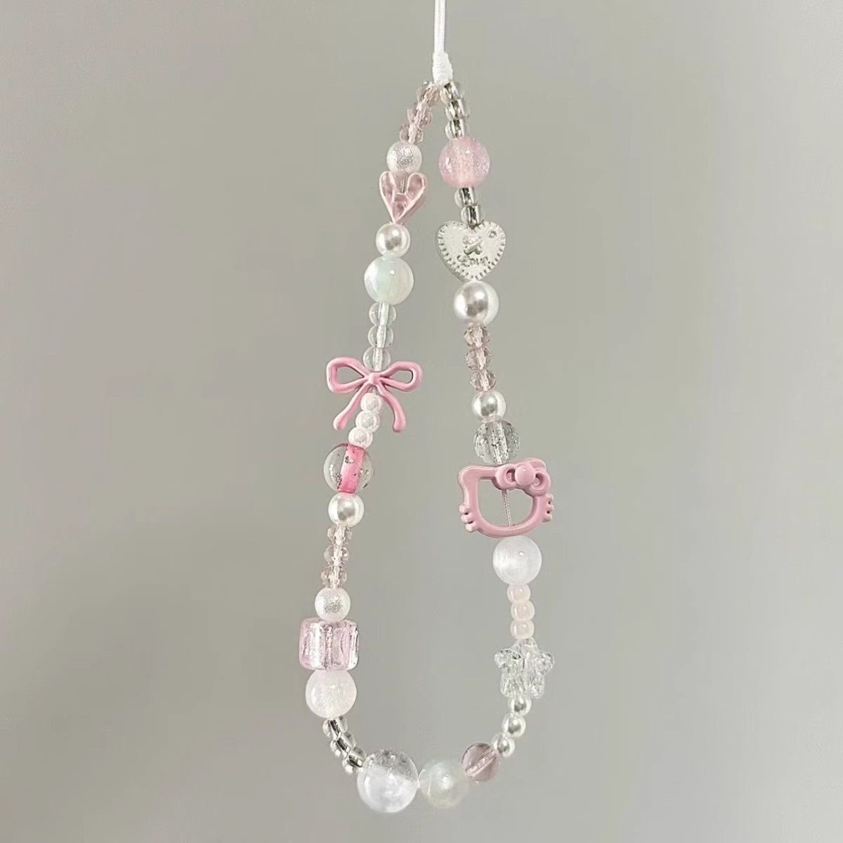 Kitty Cat Bowknot Phone Chain Short Phone Lanyard for Women Cute Ccd Camera Strap New Style Phone Accessory
