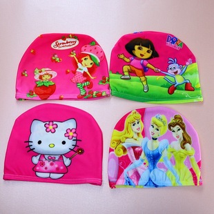 Boys and girls Children Baby digital printing color nylon swimming cap cute fashion cartoon high elastic swimming cloth cap