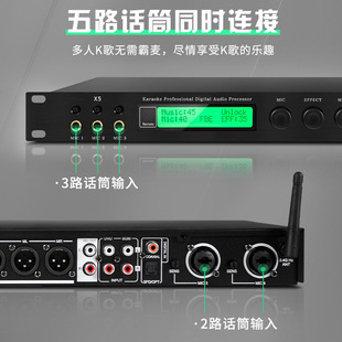 X5 Pre-effect Professional Anti-sharing Performance Home ktv Reverberator Balanced Bluetooth USB Digital Effector