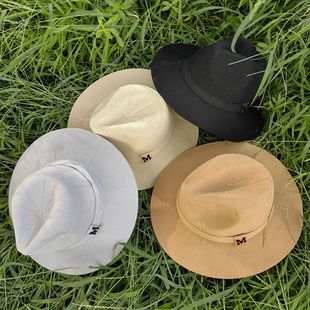 Summer Sun Hat Women's Top Hat British Jazz Hat British All-match New Sunhat Seaside Wide Brimmed Beach Hat