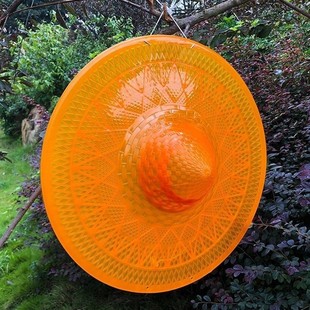 Rain-Proof and Sun-Proof Plastic Agricultural Thickeneded Large Rain Hat Cloak Sun Protection and Shading Sanitation Worker Work Hat
