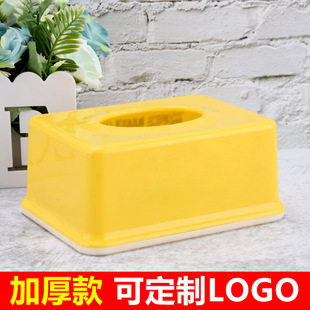 Develop advertising tissue box thickened plastic paper box supply napkin paper box wholesale promotional gifts printable LOGO