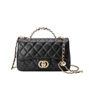 CF small size Caviar High-end Rhomboid Bag All-match Shoulder Crossbody Trendy Fragrant Grandma Chanel Bag Lock Bag
