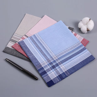 Nostalgic Old Style Soft Antique Style Men's Middle-aged and Elderly Thin Handkerchief Cotton Sweat Absorbing Towel Cotton Vintage Handkerchief