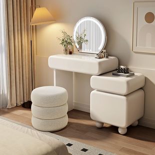 2025 New Cream Style Home Dressing Table Bucket Cabinet Integrated Rental Room Light Luxury High-end Bedroom Dressing Table