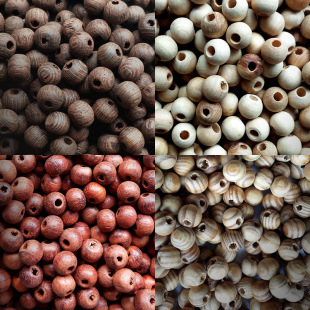 Pillow raw beads bamboo beads Red Rosewood Maple cypress pine black chicken wings red fir loose beads factory direct sales