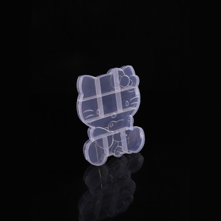 in stock PP Transparent Storage Box Pink Butterfly Love Plum Blossom Shell Cartoon with Lid DIY Beaded Jewelry Plastic