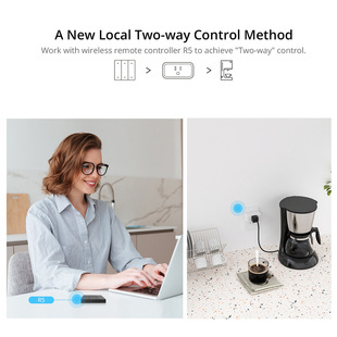 Sonoff S40 mobile phone remote control wifi wireless timing power detection socket US gauge