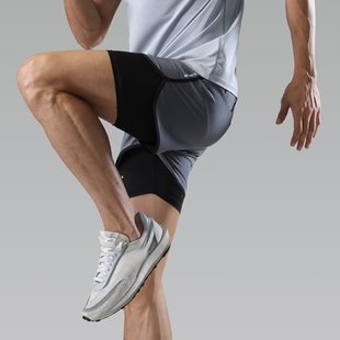Sports shorts men's American fitness running pants lining fake two-piece training anti-exposure three-point basketball casual short