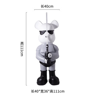 Light Luxury Lightsaber Violence Bear Tide Play Floor Large Decoration for housewarming Gifts Living Room Room Model Room Decoration Handset