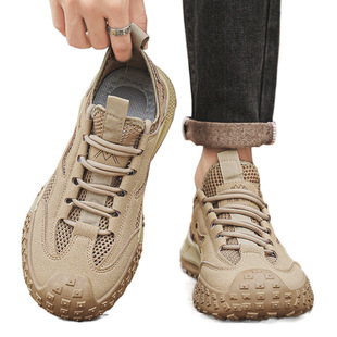 Labor men's shoes autumn mesh breathable construction site work non-slip light work shoes sports leisure mountaineering glory