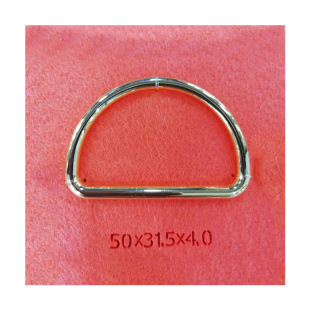 In stock supply alloy D Buckle clothing bag connecting ring pet rope buckle metal closed ring half ring D word buckle