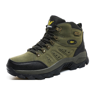 Climbing cross-border plus size winter high-top casual outdoor hiking shoes fleece-lined thick warm couple snow boots
