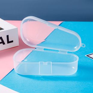 Transparent PP packing box one-piece flip scissors box knife and fork teether packing box triangle water drop box PP storage box