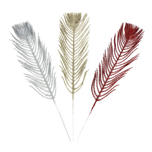 Christmas decoration gold powder feather simulation Reed artificial reed home dress spot Christmas tree decoration cross border