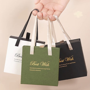 Logo jewelry storage box packaging necklace earrings hand ring small gift portable exquisite creative
