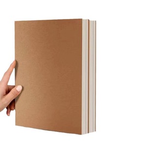 A4 Super Thick Kraft Paper Notebook Thickened and Increased Notebook b5 Simple Postgraduate Entrance Examination Square Horizontal Line a5 Kraft Notebook
