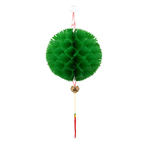 Factory wholesale cross-border color thorn ball paper lanterns Spring Festival New Year Festival kindergarten decoration small paper lanterns hanging decorations