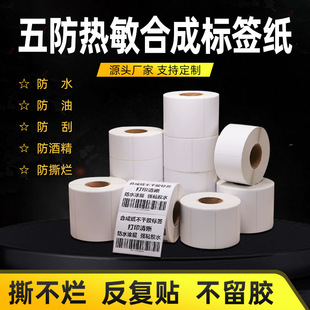 Five-Proof Heat-Sensitive Synthetic Paper Cold Chain Printing Label Paper Waterproof Tear-Resistant Cold Storage Low Temperature Resistant Pp Synthetic Label Paper