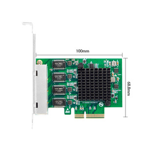 Le Enlai PCIE x4 to 4 Gigabit Ethernet Card RTL8111H Chip 1000M Supports esxi6.7