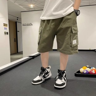 Children's Wear Boys' Shorts Spring and Summer Children's Trendy Cool Pants 2024 New Middle-aged Children's Summer Wear Medium Pants