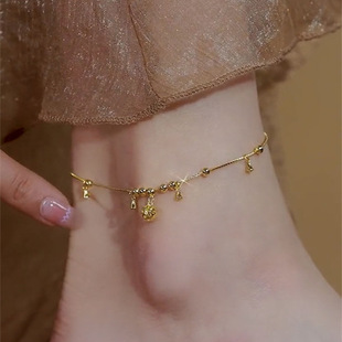 Hollow-out Exquisite Ball Bracelet Girl's High-level Exquisite Ball Bracelet Female Bell Sterling Silver Ancient Hollow Palace Bell Bracelet