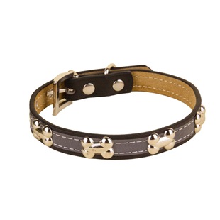 Strict selection of dog collar universal pet domineering metal buckle adjustable cat and dog universal leather collar