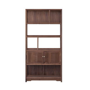 Duobao Pavilion Zen Bookshelf Bookcase Antique Rack Solid Wood Su Mao Storage Rack Furniture Tea Room New Chinese Style Display Cabinet