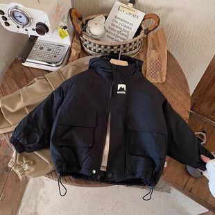Boys' Bread Suit Jacket New Baby Children's Hooded Children's Clothing Outdoor Western Style Casual Fashion