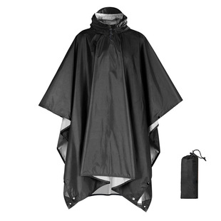 European and American Fashion Poncho Raincoat Unisex Outdoor Lightweight Waterproof Zipper Raincoat Poncho for Cycling Hiking