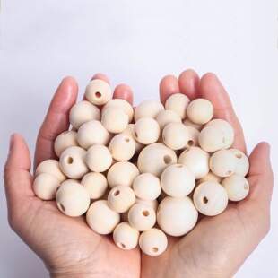 6-50mm Handmade Beaded Beads Natural Log Beads with Holes