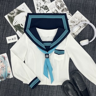 [Hai Yueji] Original Jk Uniform Japanese Style Preppy Style Middle Uniform Sailor Uniform School Supply Spring and Summer Student Class Uniform