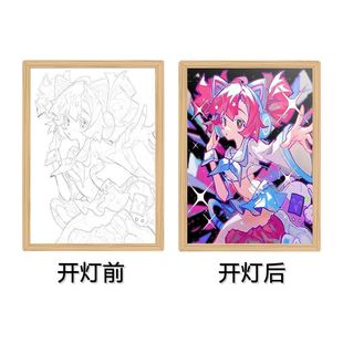 Phigros Tongyin You Hatoyama Miho Peripheral Lighting Painting Animation Secondary Luminous Desktop Ornaments for Girls