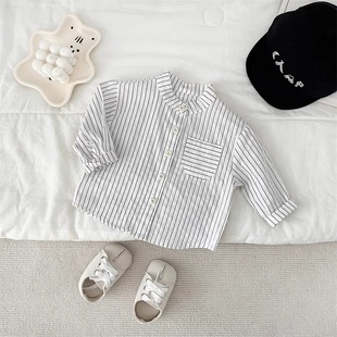 Baby Shirts Autumn Clothes 2025 New Baby Boy Shirts Tops Boys Stripesd Bottoming Clothes Spring & Fall Style Clothes