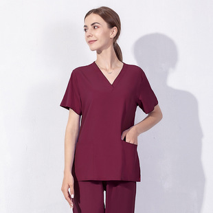 Beauty Salon Stomatology Dentist Operating Room Set Thin Wash Clothes Spring and Summer Elastic Quick-drying Medical Work Clothes