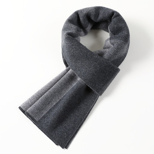 Customized Autumn and Winter Thickeneded Men's Cashmere Scarf New Korean Style Plaid Simple Wool Scarf with Multiple Specifications