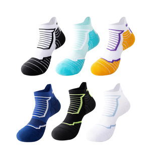 Running Socks Men's Summer Socks Towel Bottom Sweat-absorbent and Shock-absorbing Men's Summer Special Sports Basketball Socks Zhuji