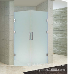 Net Red Borderless One-Line Shower Room Overall Bathroom Glass Door Dry and Wet Separation Simple Sliding Shower Door