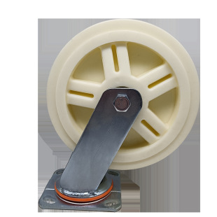 Hengqiang wear-resistant load-bearing large double bearing 4568-inch nylon universal wheel heavy-duty brake wheel caster