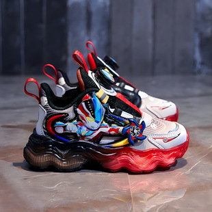Ultraman Boys Shoes Autumn 2024 New Children's Soft Sole Air Cushion sneaker Middle and Big Boys Torre Shoes