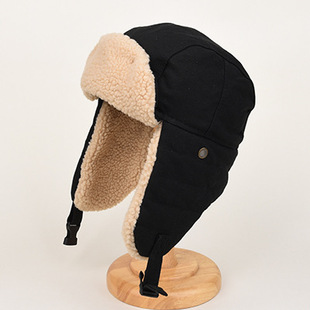Pilot Lei Feng Hat Men's and Women's Winter Cycling Ear Protection Northeast Warm Locomotive Locomotive Cotton Hat Foreign Trade Cross-Border